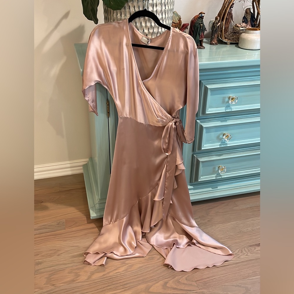 ASOS silk wrap dress size 0